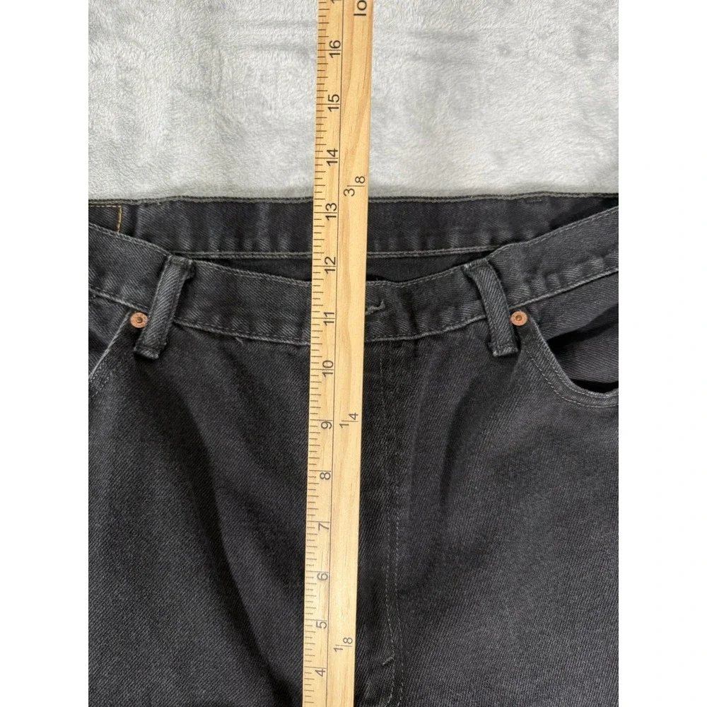Levis 550 Jeans Mens‎ 42x30 Black Denim Relaxed Fit Tapered Leg